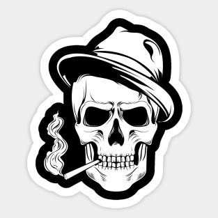 Smoking Skull Sticker